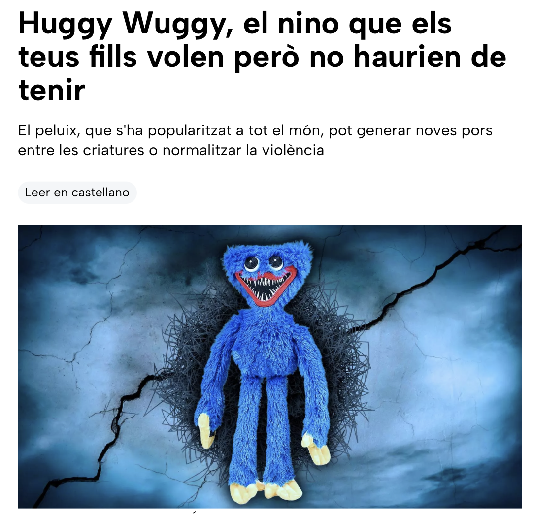 cristic Huggy Wuggy, el nino que els teus fills volen però no haurien de tenir ara criatures